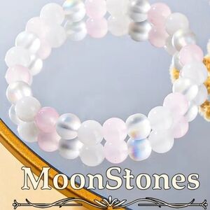 Pink and White Beaded Bracelet